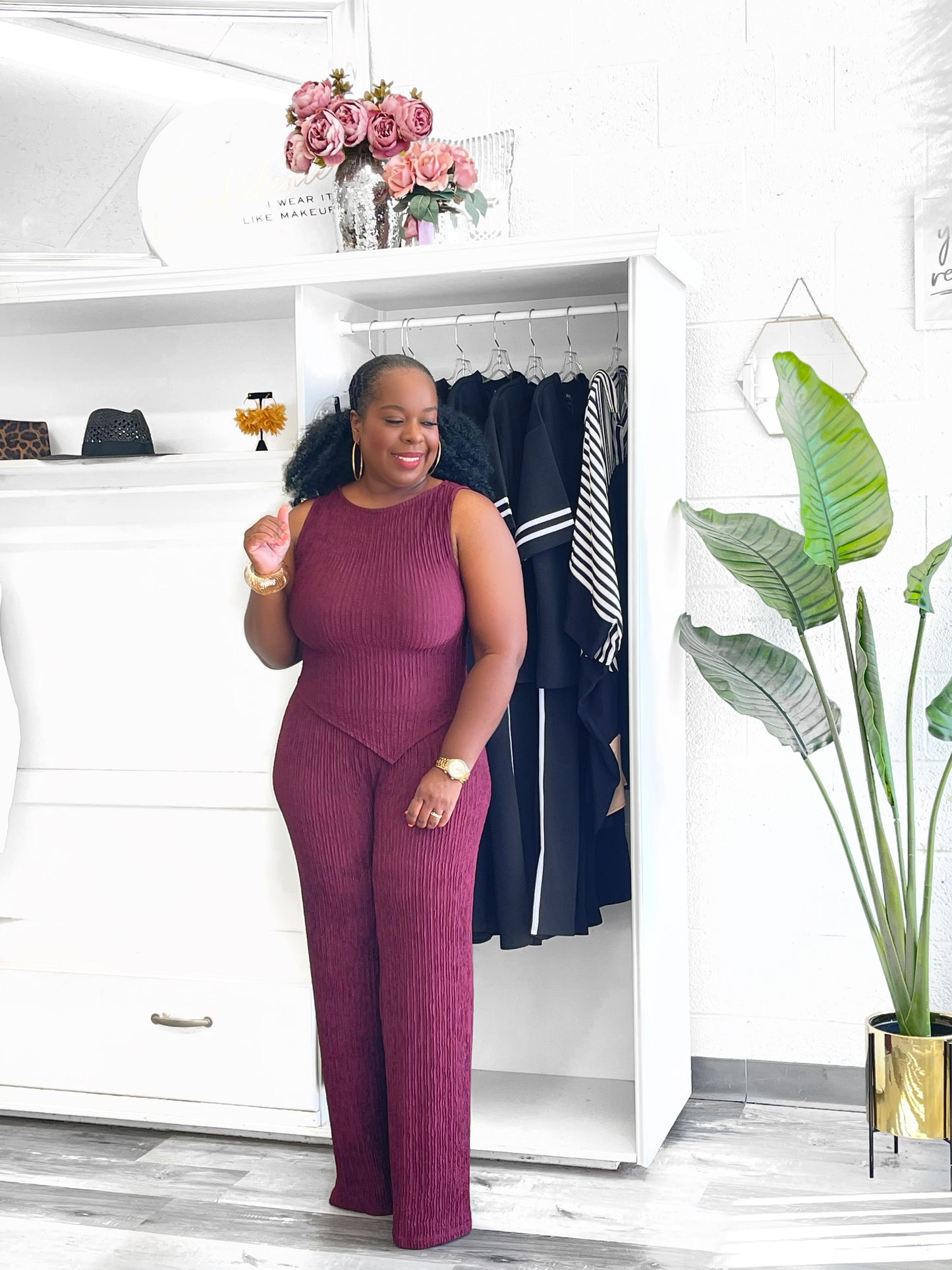 Asymmetrical Wide Leg Set