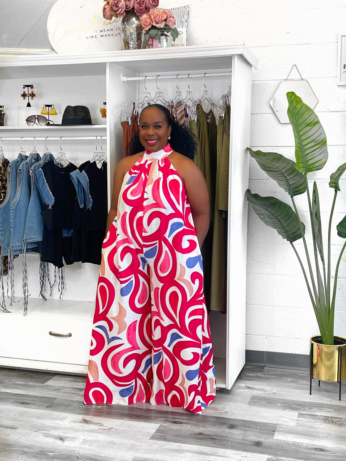 Bold Printed Loose Fit Jumpsuit