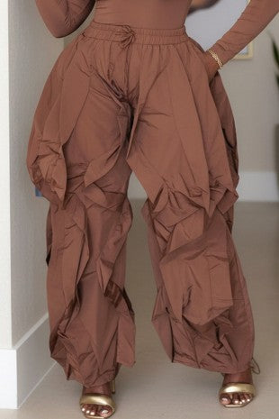 Baggy Jogger Pants with Trim