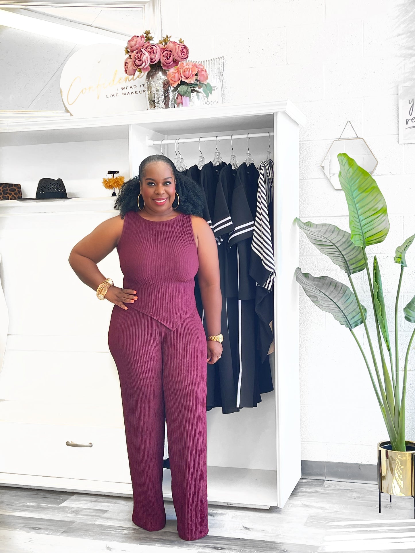 Asymmetrical Wide Leg Set