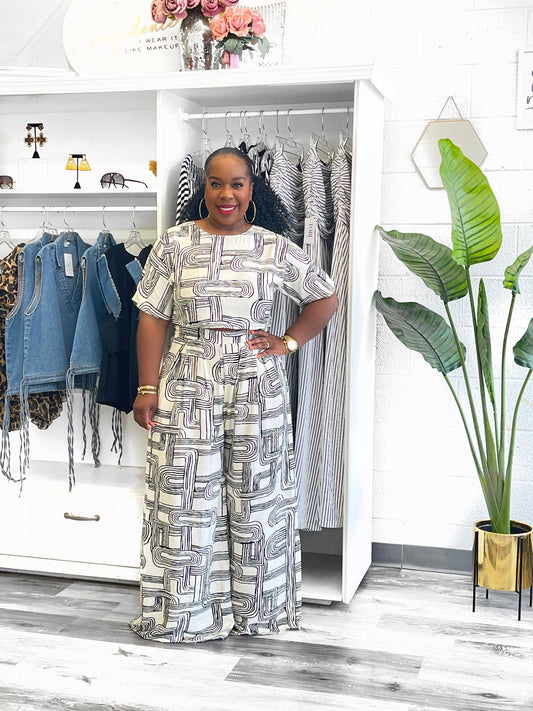 Black & White Loose Fitted Set