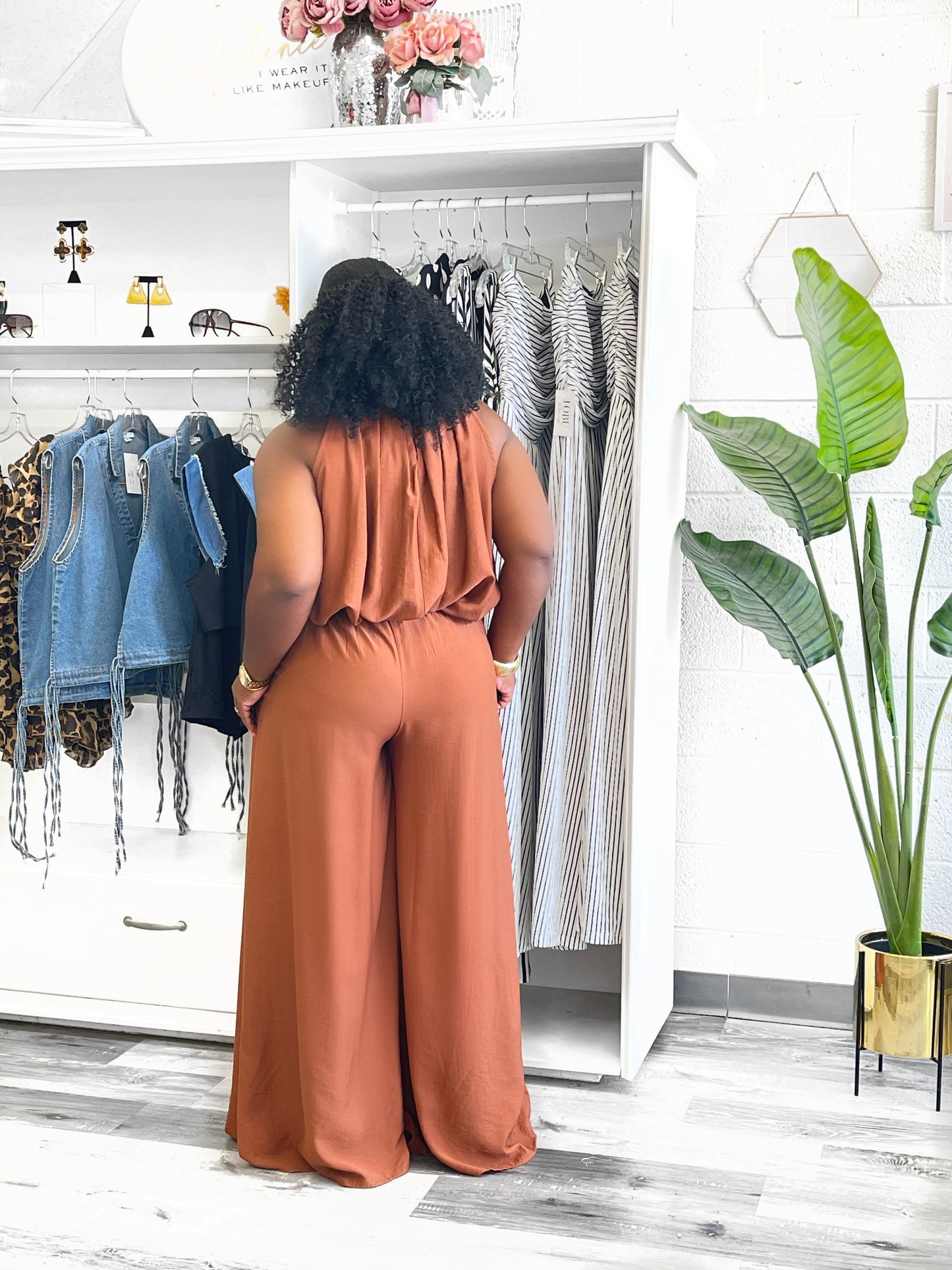 Loose Fitted, Flowy Wide Leg Two-Piece Set
