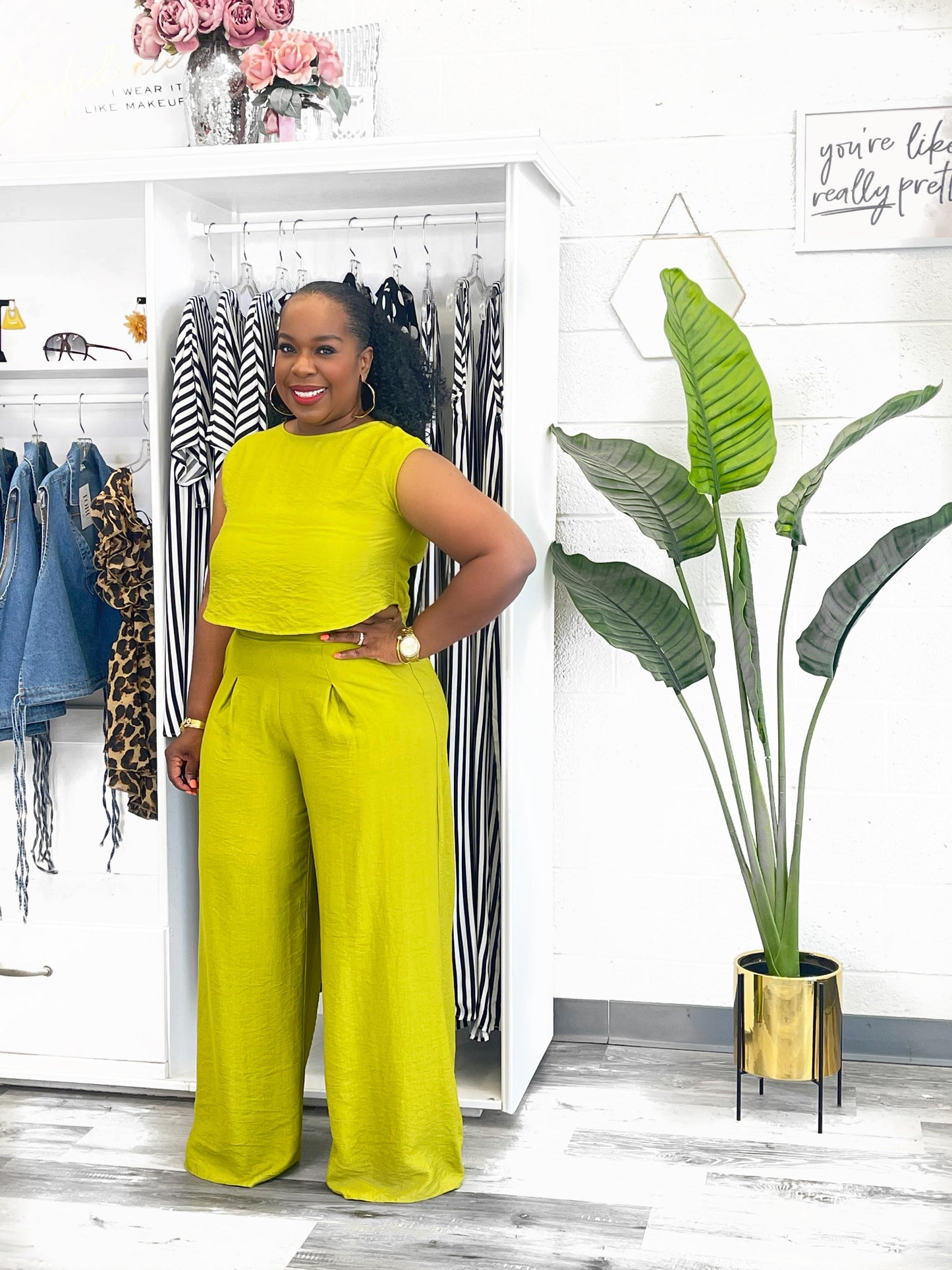 Citron Wide Leg Set