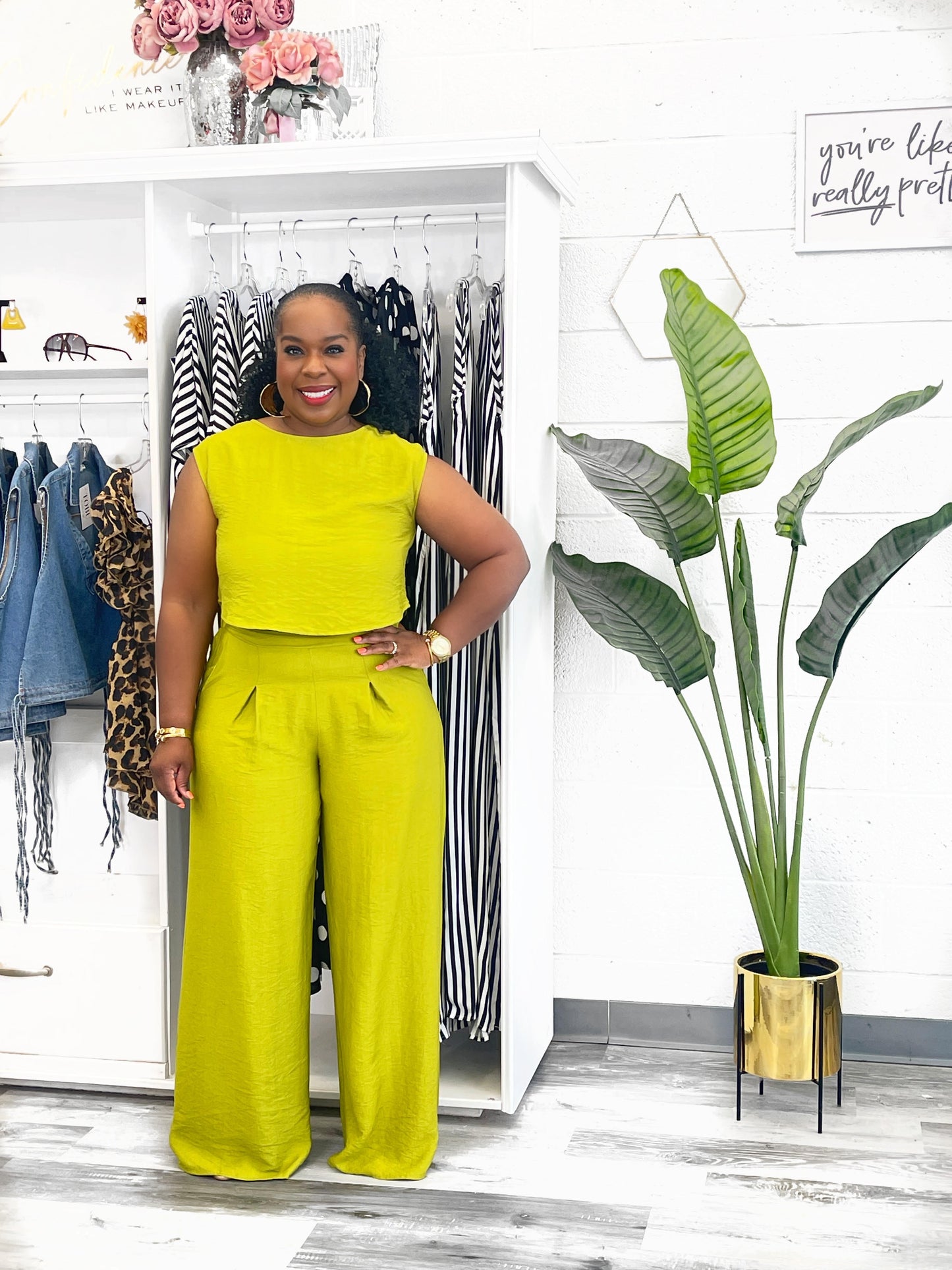 Citron Wide Leg Set